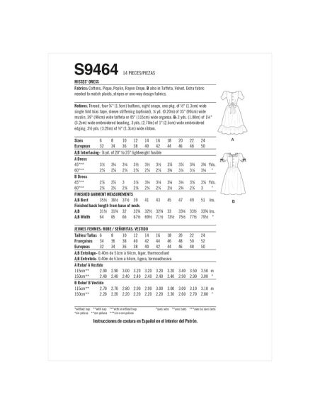 Patron Simplicity S9464.U5 - Robe pour jeunes filles