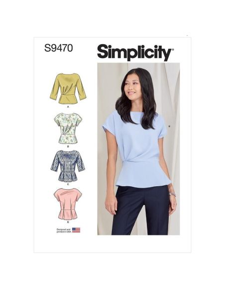 Patron Simplicity S9470.H5 - Hauts pour jeunes filles