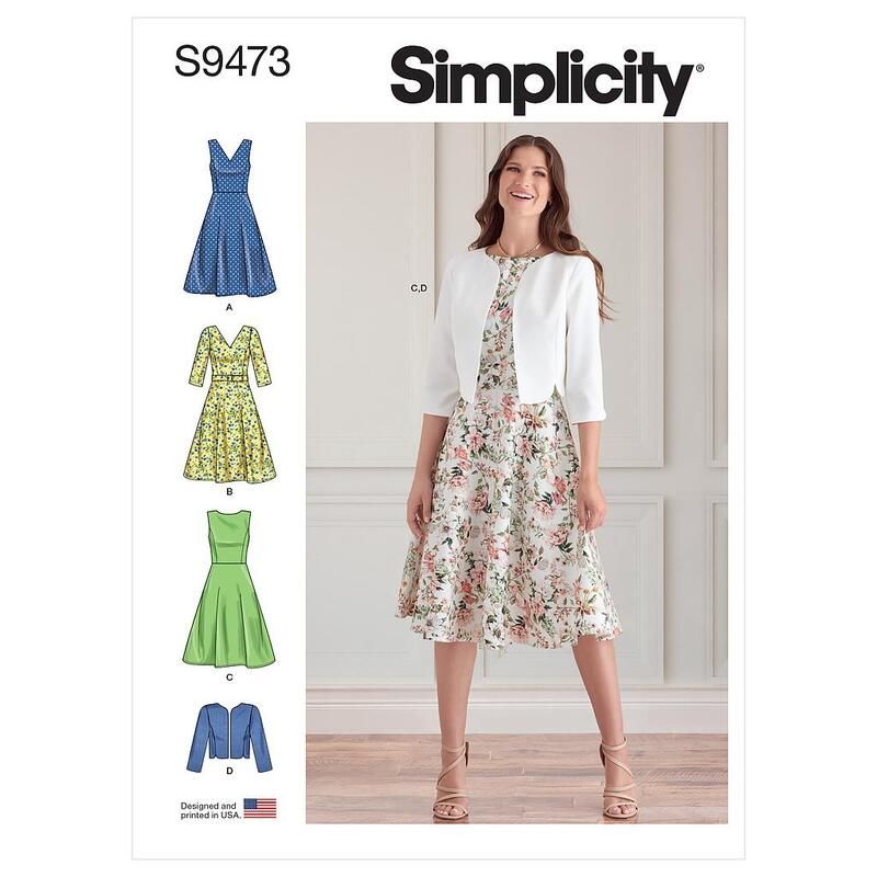 Patron Simplicity S9473.H5 - Robes et veste pour jeunes filles