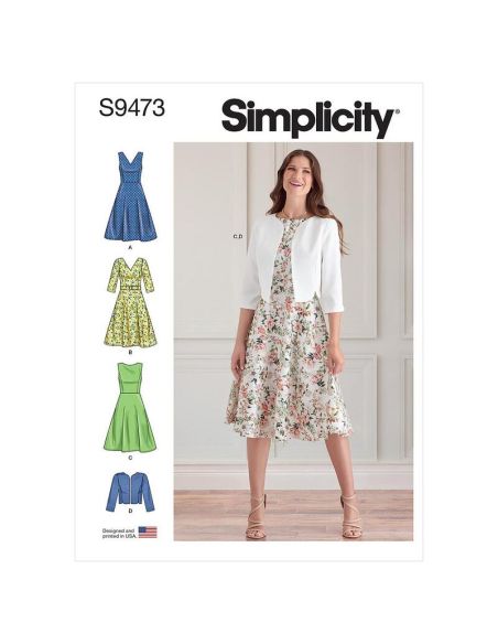 Patron Simplicity S9473.H5 - Robes et veste pour jeunes filles