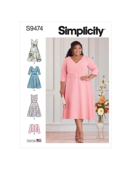 Patron Simplicity S9474.FF - Robes et veste pour dames