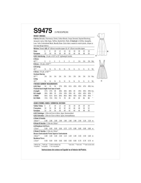 Patron Simplicity S9475.H5 - Robe pour jeunes filles