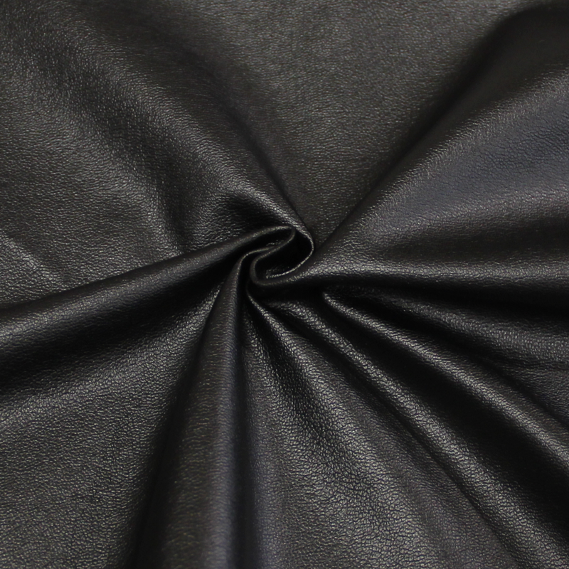 Tissu simili cuir souple noir
