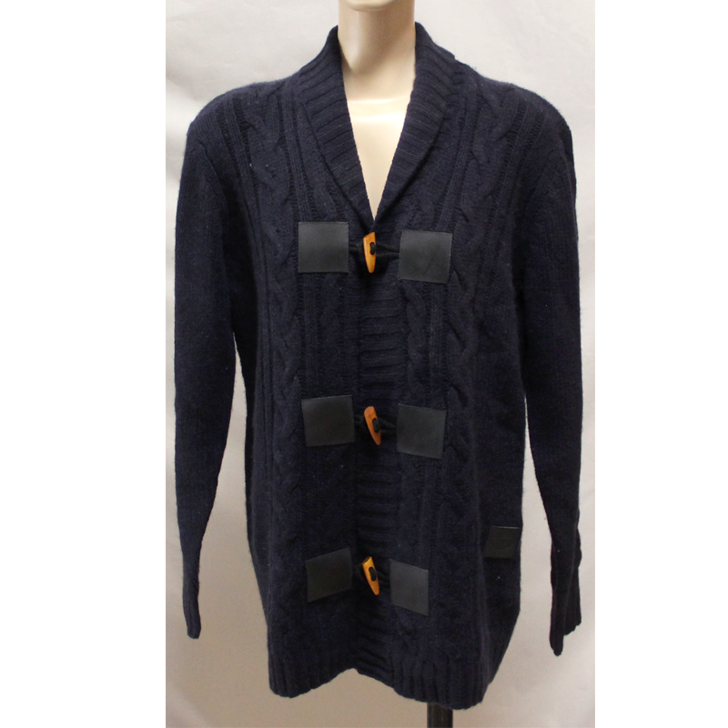 Gilet brandebourg 100% Yak - Marine (Taille L)