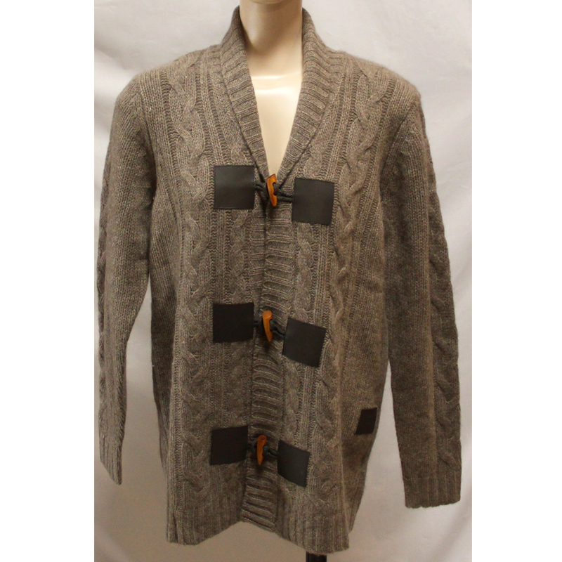 Gilet brandebourg 100% Yak - Taupe (Taille S)
