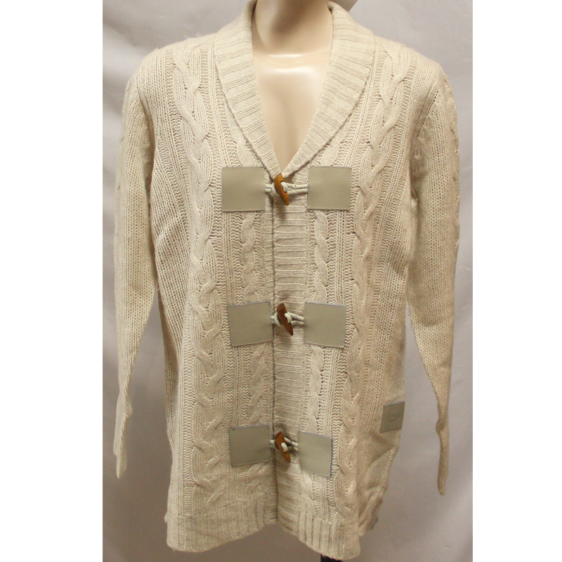 Gilet brandebourg 100% Yak - Écru (Taille M)