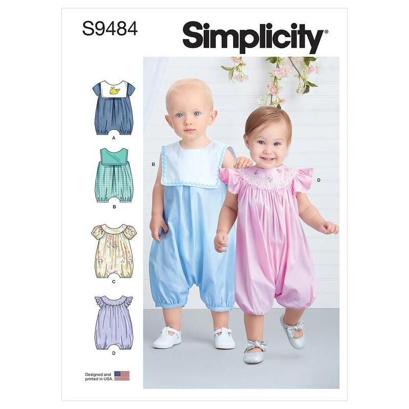 Patron Simplicity S9484.A - Barboteuses pour bébés