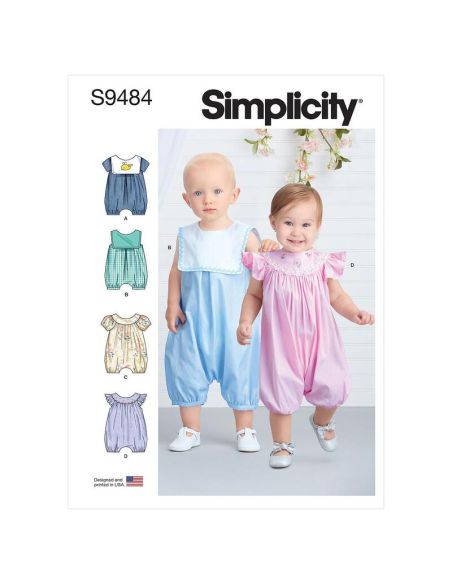 Patron Simplicity S9484.A - Barboteuses pour bébés