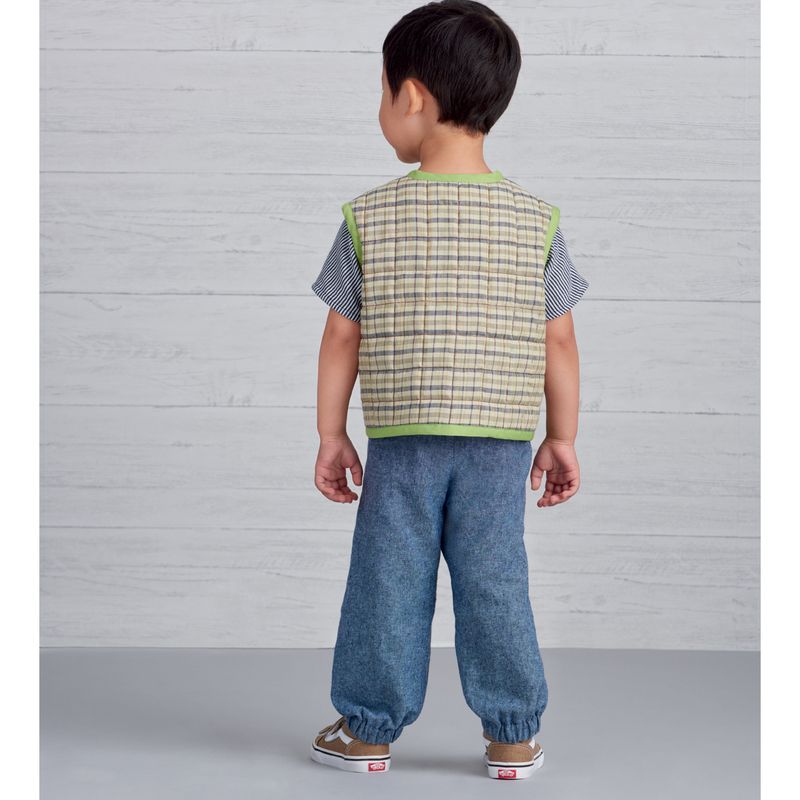 Patron Simplicity S9485.A - Haut en maille, Veste, Gilet, Jupe et Pantalon pour tout petits