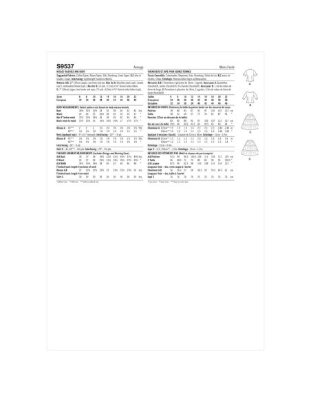 Patron Simplicity S9537.H5 - Chemisier et Jupe pour jeunes filles