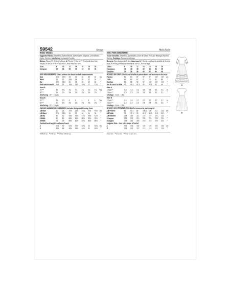 Patron Simplicity S9542.A - Robes pour jeunes filles