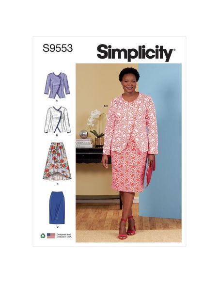 Patron Simplicity S9553.GG - Veste et Jupes pour dames