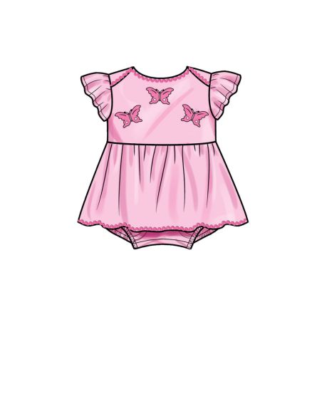 Patron Simplicity S9557.A - Barboteuse pour bébés