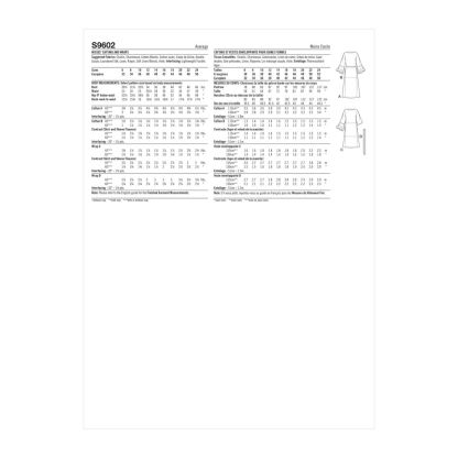 Patron Simplicity S9602.H5 - Caftans et Vestes enveloppantes pour jeunes filles 2