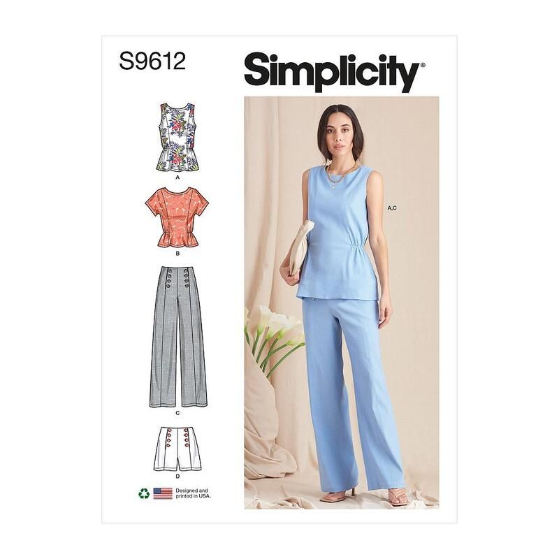 Patron Simplicity S9612.R5 - Hauts, Pantalons et Shorts pour jeunes filles