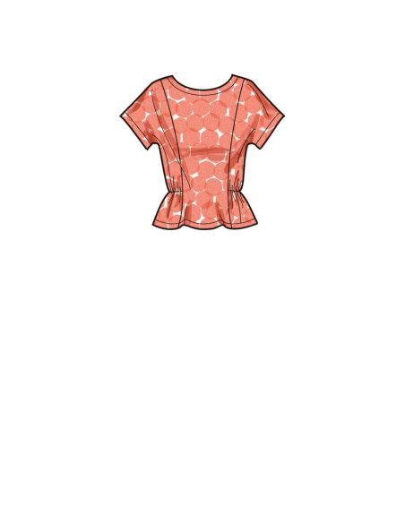 Patron Simplicity S9612.H5 - Hauts, Pantalons et Shorts pour jeunes filles