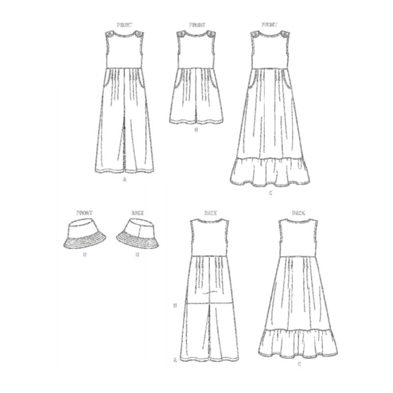 Patron Simplicity S9617.K5 - Combinaison, Barboteuse et Robe pour enfants et filles