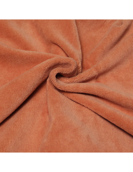 Tissu éponge bambou - Rose thé