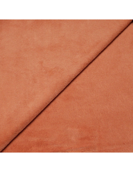 Tissu éponge bambou - Rose thé