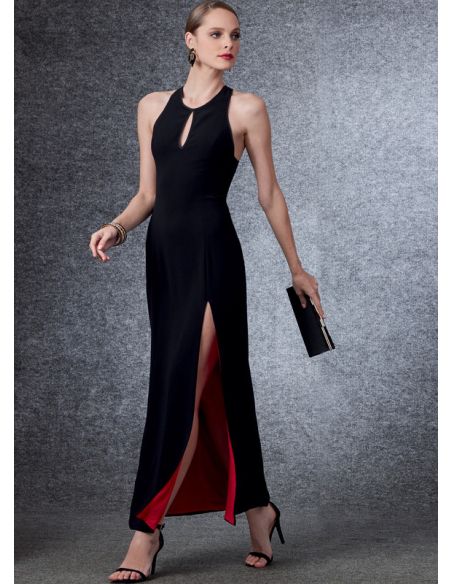 Patron Vogue 1692 F5 - Robe bande contrastante
