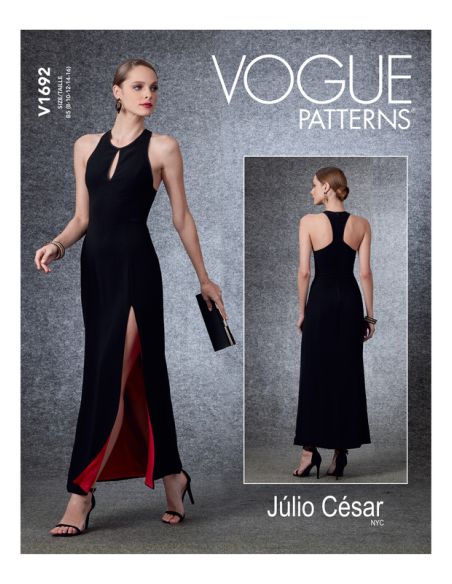 Patron Vogue 1692 F5 - Robe bande contrastante