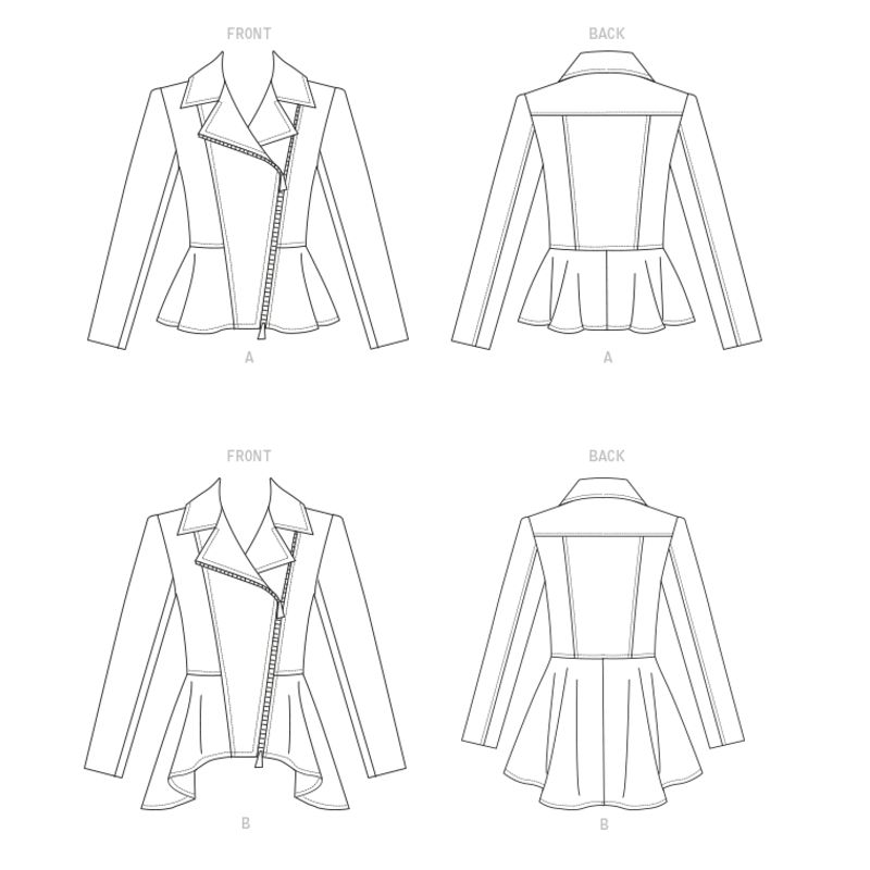 Patron Vogue 1714 F5 - Veste moulante