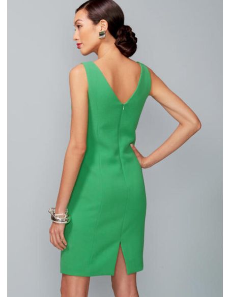 Patron Vogue 1536 A5 - Robe ajustée doublée à coutures princesse avec veste semi-ajustée à dos en forme