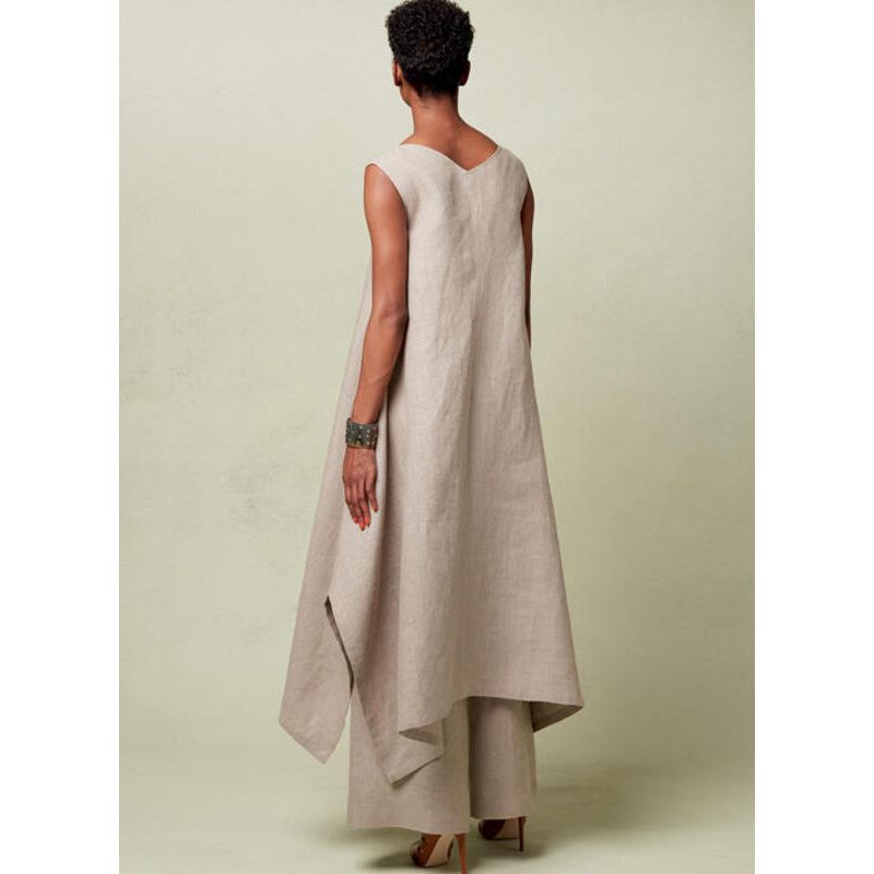 Patron Vogue 1550 A5 - Tuniques à incrustations contrastantes, pantalon ample