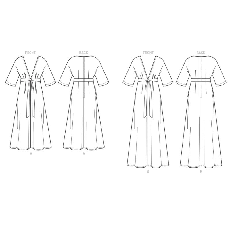 Patron Vogue 1735 ZZ - Robe longue, décollecté plongeant