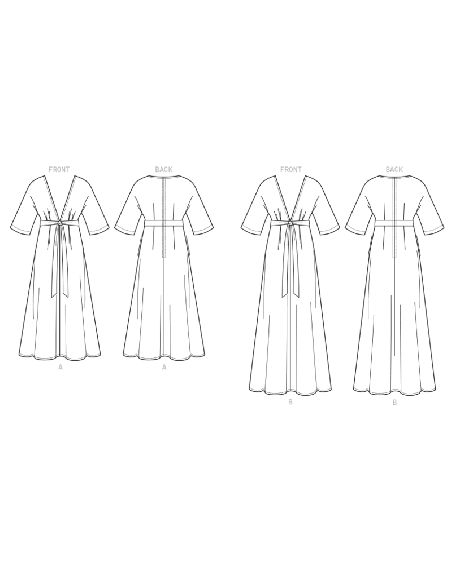 Patron Vogue 1735 ZZ - Robe longue, décollecté plongeant