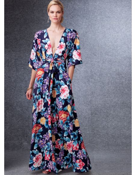 Patron Vogue 1735 ZZ - Robe longue, décollecté plongeant