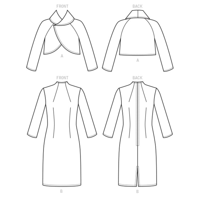 Patron Vogue 1736 A5 - Robe & veste ajustée