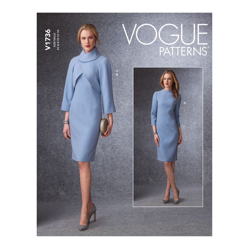 Patron Vogue 1736 A5 - Robe & veste ajustée
