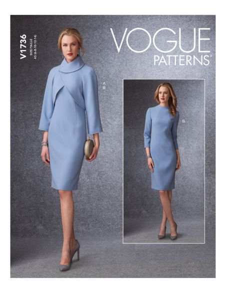 Patron Vogue 1736 E5 - Robe & veste ajustée