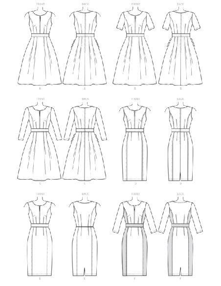 Patron Vogue 1737 E5 - Robe ajustée