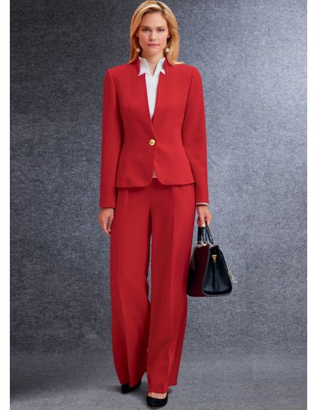 Patron Vogue 1741 E5 - Ensemble veste ajustée, robe, pantalon large et combinaison