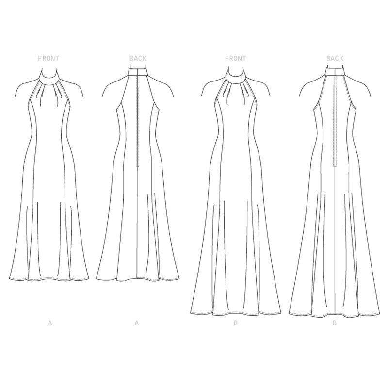 Patron Vogue 1748 AX5 - Robe moulante sur la poitrine