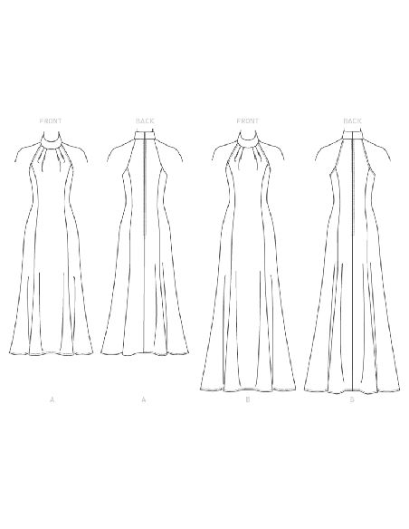 Patron Vogue 1748 AX5 - Robe moulante sur la poitrine