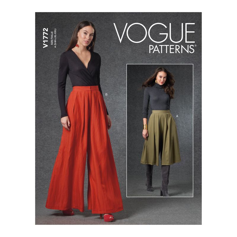 Patron Vogue 1772 A - Pantalon très ample