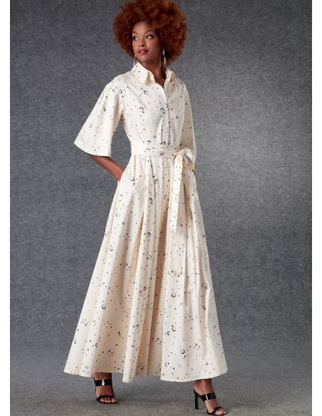 Patron Vogue 1783 B5 - Robe à devant boutonné et ceinture