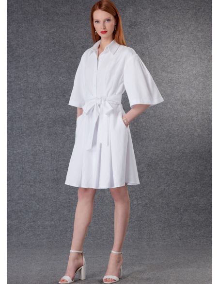 Patron Vogue 1783 B5 - Robe à devant boutonné et ceinture