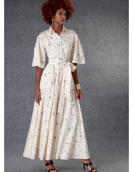 Patron Vogue 1783 B5 - Robe à devant boutonné et ceinture