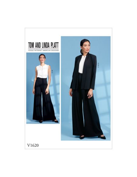 Patron Vogue 1620 E5 - Veste, haut et pantalon polyvalents