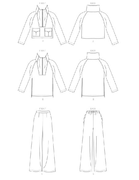 Patron Vogue 1642 Y - Ensemble Plissé et Pantalon Confort