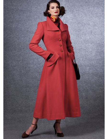 Patron Vogue 1669 A5 -Manteau Femme Doublé