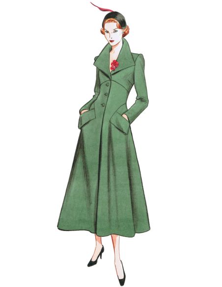 Patron Vogue 1669 A5 -Manteau Femme Doublé