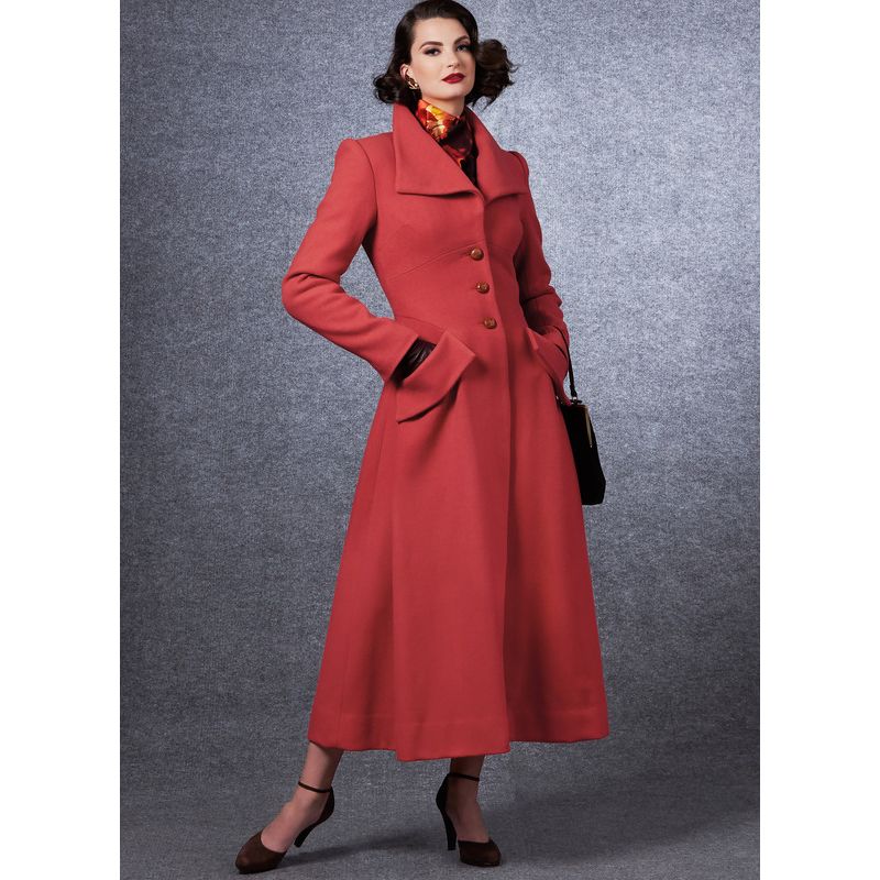 Patron Vogue 1669 E5 -Manteau Femme Doublé