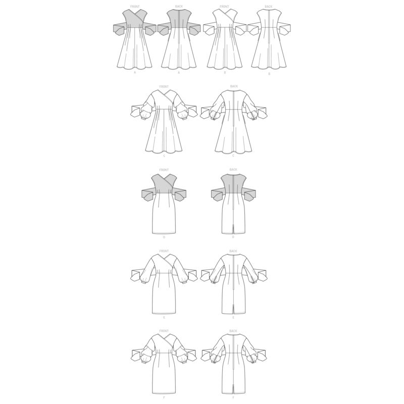 Patron Vogue 1795 E5- Robe à corsage entrecroisé et ceinturenouer