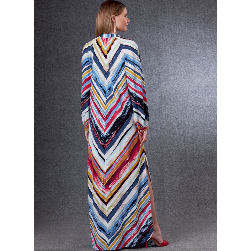 Patron Vogue 1803 Y - Robe évasée avec col montant et manches raglan volumineuses