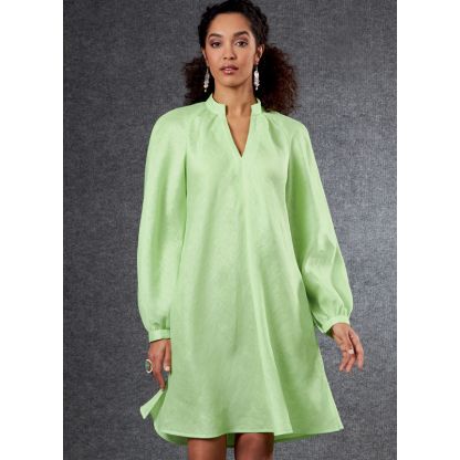 Patron Vogue 1803 ZZ - Robe évasée avec col montant et manches raglan volumineuses 2